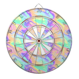 Groovy Retro Tie Dye Pastel Marble Swirl Darttavla