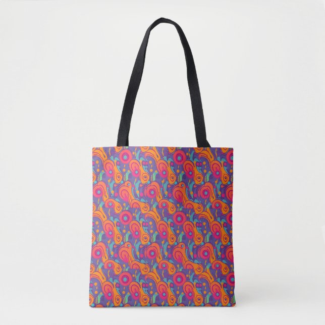 Groovy Retro Tote Bag - Lägg till en popp av nosta Tygkasse (Framsida)