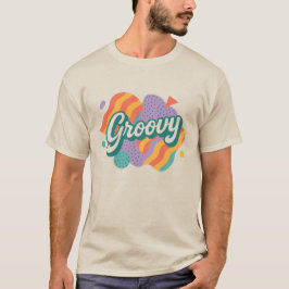 Groovy Retro Typography T Shirt