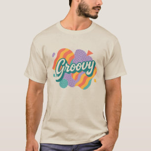 Groovy Retro Typography T Shirt
