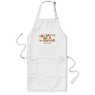 Groovy Retro Varför är du inte vegetarian? Långt Förkläde