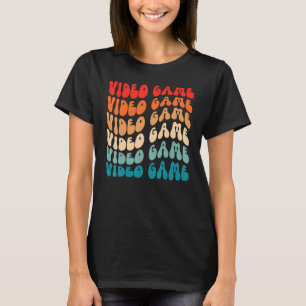 Groovy Retro Video Gamer Girl Retro 70s Boho T Shirt