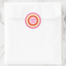 Groovy Retro Vintage Seventies Circle Tack Runt Klistermärke