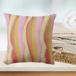 Groovy Retro Vintage Vågmönster Kudde