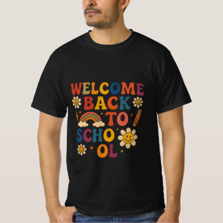 Groovy Retro "Welcome Back to school"-design T Shirt