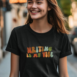 Groovy Retro Writing är min syntax, skrivprogram, T Shirt