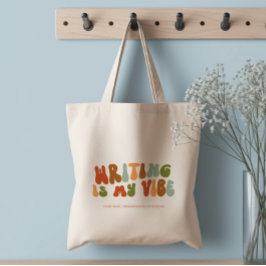 Groovy Retro Writing är My Vibe, Writer, Author Tygkasse