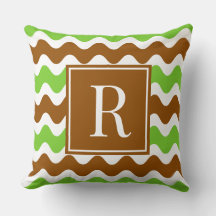 Groovy Ric Rac-rand - Horisontell Brun & Lime