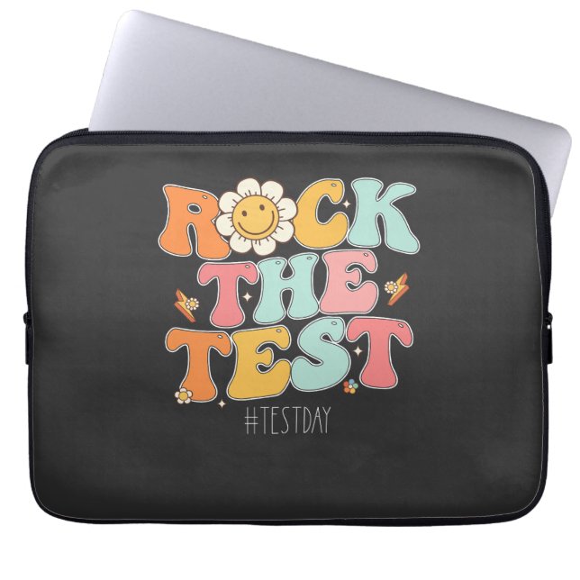 Groovy Rock The Test Motivations Testdag Laptop Fodral (Framsidan)