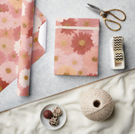 Groovy Rodnad Boho Tusenskönas Blommiga Trädgårdsm Presentpapper
