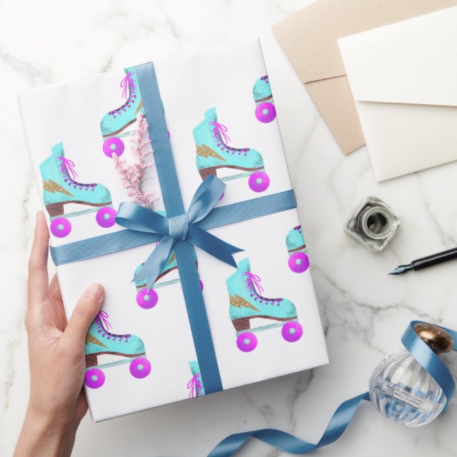 Groovy Roller Skates Mönster Presentpapper (Gifting)