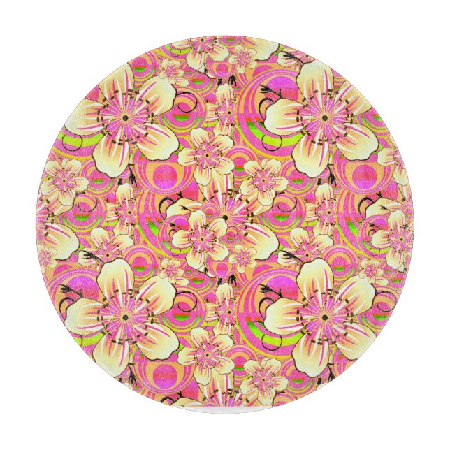 groovy rosa blommönster (Framsidan)