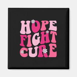 Groovy Rosa Hope Fight Cure Breast Cancer Awarenes Magnet