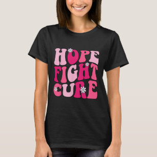 Groovy Rosa Hope Fight Cure Breast Cancer Awarenes T Shirt