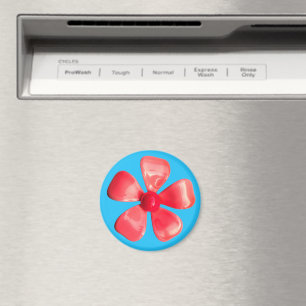 Groovy Rosa MOD Hippie Daisy Flower Power Blommigt Magnet