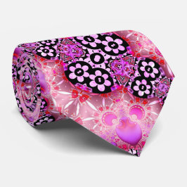 Groovy rosa och svart Fractal Slips