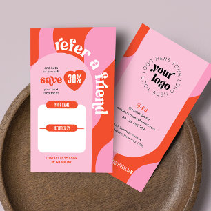 Groovy Rosa & Red Refa en Friend Logotyp Beauty Sa Rabattkort