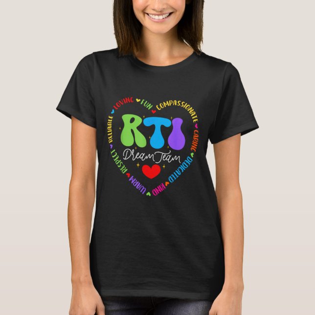 Groovy Rti Dream Team T Resnse Intervention Squad  T Shirt (Framsida)