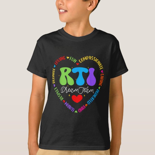 Groovy Rti Dream Team T Resnse Intervention Squad  T Shirt (Framsida)