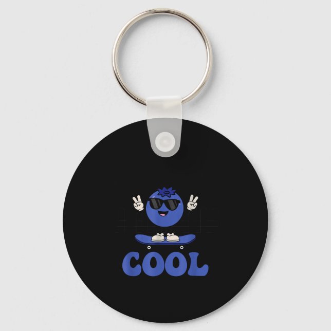 Groovy Så Berry Cool Frukt Älskare Blåbärssäsong  Nyckelring (Framsida)