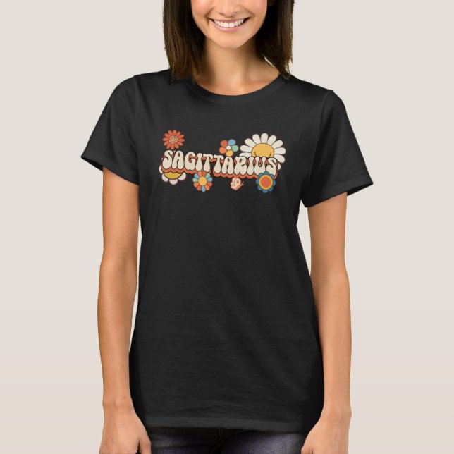 Groovy Sagittarius November-födelsedag Zodi T Shirt (Framsida)