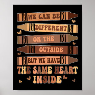 Groovy same Heart Inside Black History Månad Manar Poster