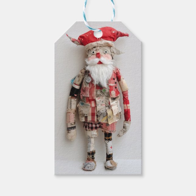 Groovy Santa Doll Fiber Art Sewing Quilting Crafty Presentetikett (Framsidan)