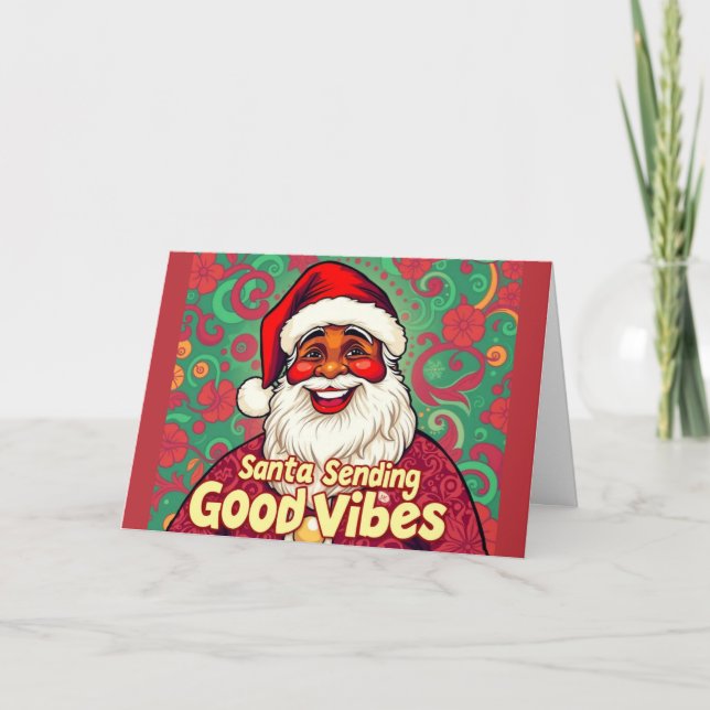 Groovy Santa Helgkort (Framsida)