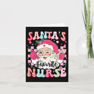 Groovy Santas Favorite Nurse jul Julafton Rn Cna Kort
