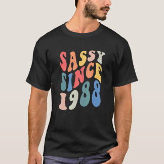 Groovy Sassy Sedan 1988 1988 Kvinnors Födelsedagsf T Shirt