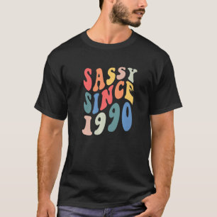Groovy Sassy Sedan 1990 1990 Födelsedagsfest för k T Shirt
