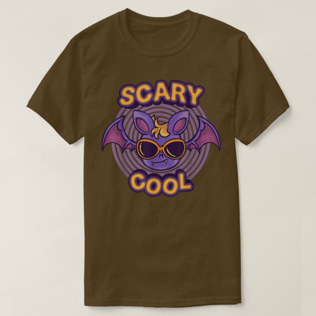 Groovy Scary Cool Vibes Funny Bat With Sunglasses  T Shirt (Design framsida)
