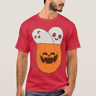 Groovy Scary Ghost Spooky in Pocket Retro Hallowee T Shirt
