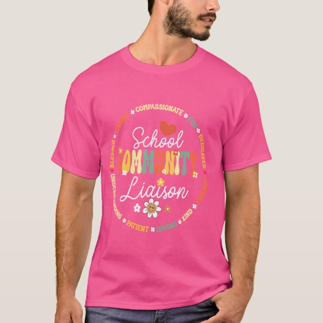 Groovy School Community Liaison Back to school App T Shirt (Framsida)
