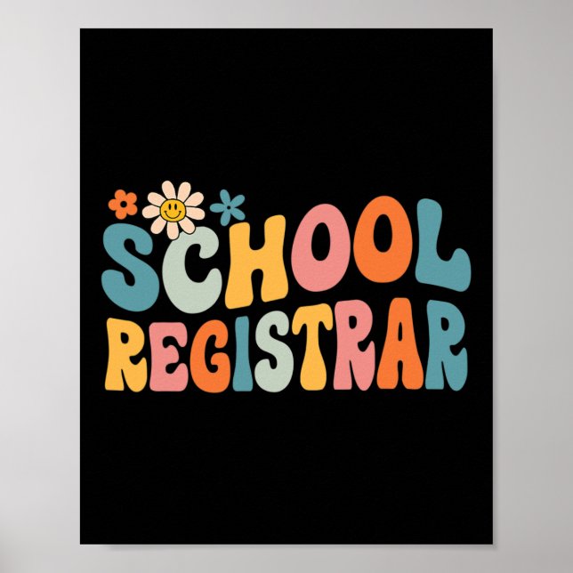 Groovy School Registrar Back to school Poster (Framsidan)
