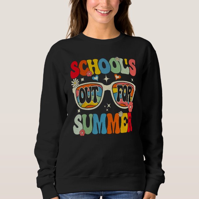 Groovy School s Out For Summer T Shirt (Framsida)