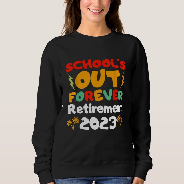 Groovy School s Out Forever Retirement Teacher Ret T Shirt (Framsida)
