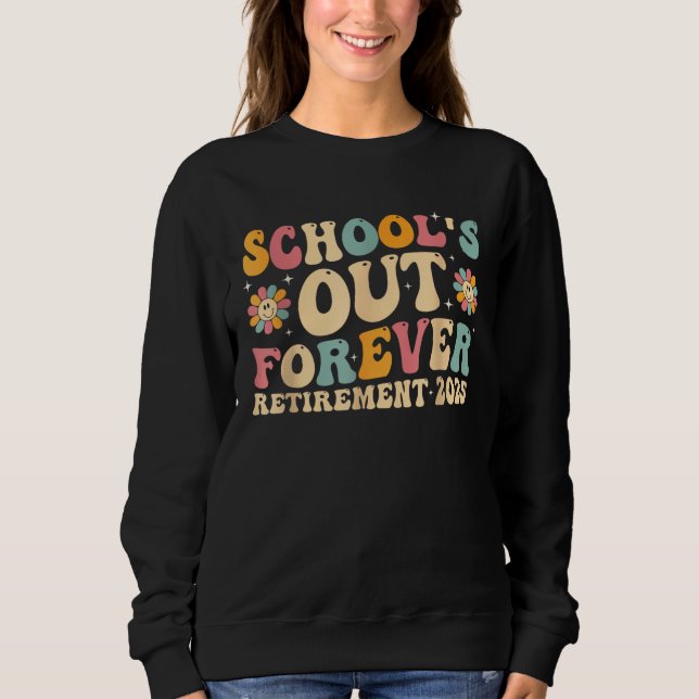 Groovy School's Out Forever Pension 2025 T Shirt (Framsida)