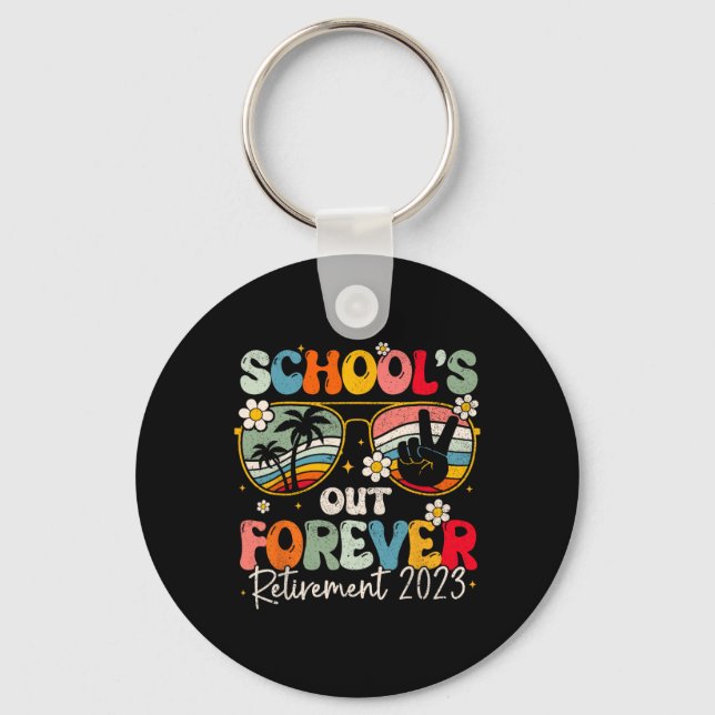 Groovy School's Out Forever Pension Lärarret Nyckelring (Framsida)