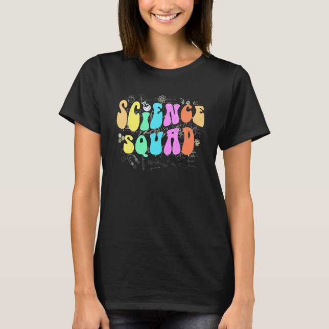 Groovy SCIENCE SQUAD Technology Team STEM Crew Eng T Shirt (Framsida)