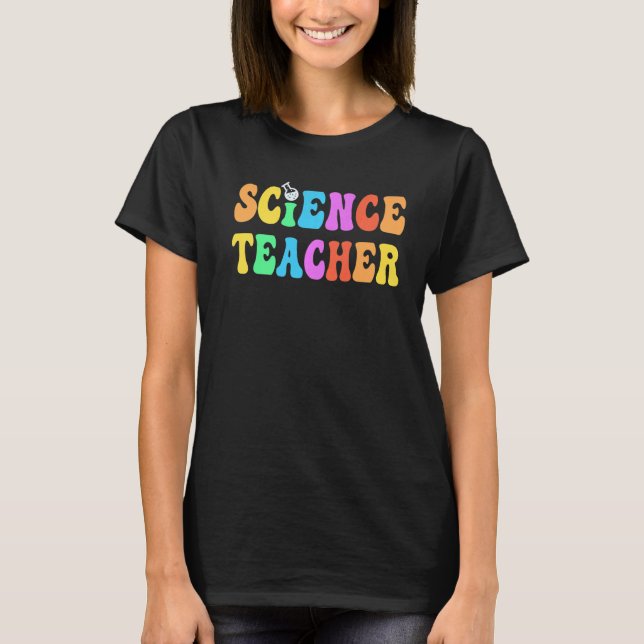 Groovy SCIENCE TEACHER Technology Teacher STEM Squ T Shirt (Framsida)