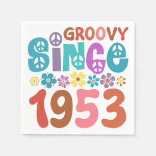 Groovy sedan 1953 70:e födelsedagen pappersservett