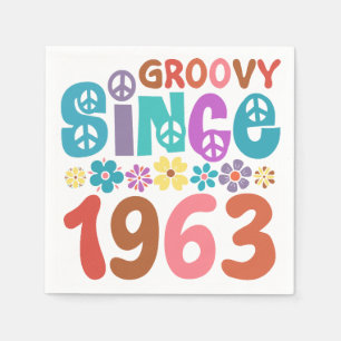 Groovy sedan 1963 60:e födelsedagen pappersservett