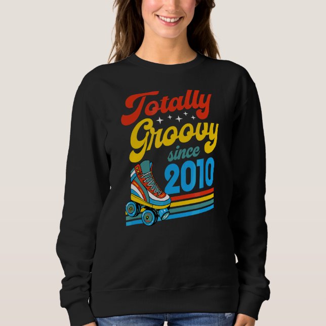 Groovy sedan 2010 Retro Roller Skate Birth T Shirt (Framsida)