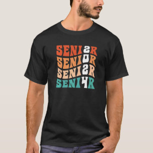 Groovy Senior 2024 Studenten My Last First Day Se T Shirt