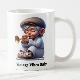 Groovy Senior Citizen Music Legends Kaffemugg