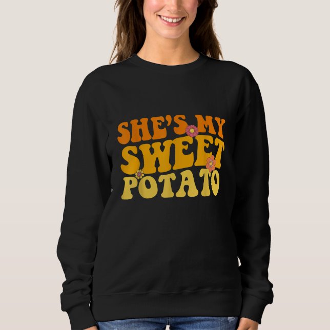 Groovy She's My Sweet Potato I YAM Couple's Matchi T Shirt (Framsida)