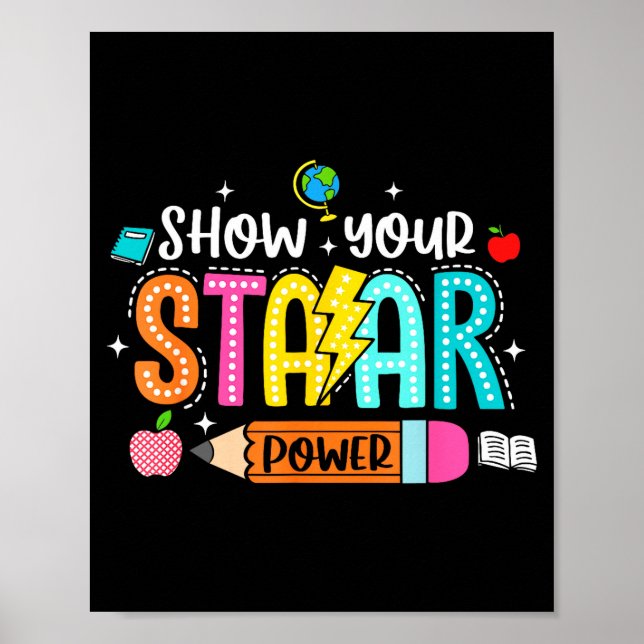Groovy show staar power teacher testing exam test poster (Framsidan)
