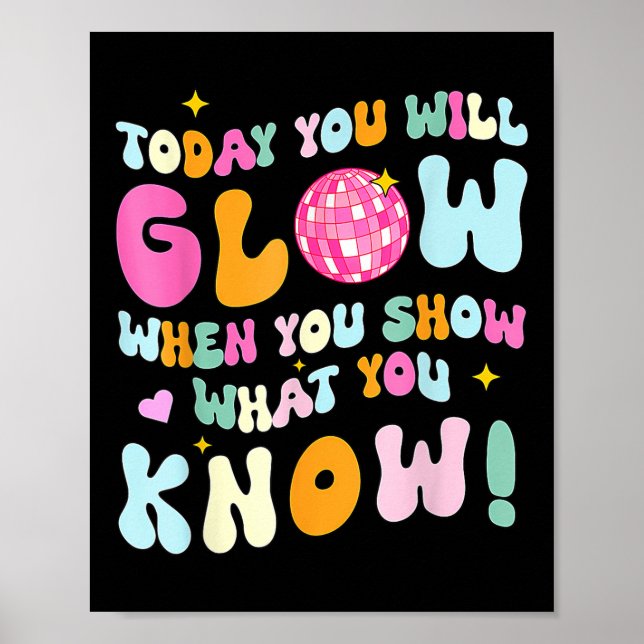 Groovy Show What you Know Test Day Teacher Poster (Framsidan)