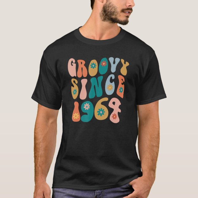 Groovy Since 1964 58th Birthday Hippie Style 58 Ye T Shirt (Framsida)
